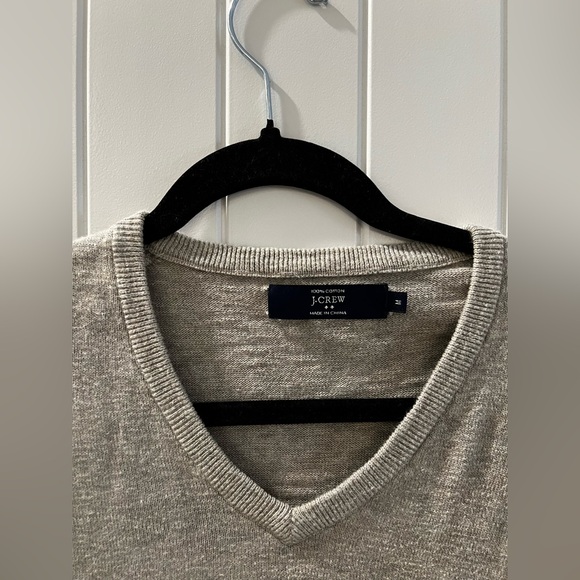J Crew Men’s V Neck Sweater Beige Med - Picture 2 of 3